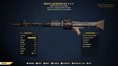 Mutant Explosive 15c Light Machine Gun