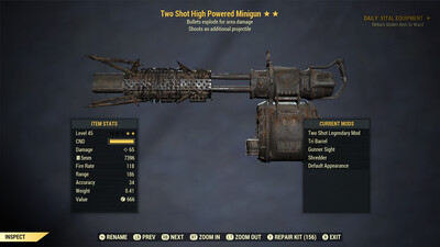 Two Shot Explosive Minigun