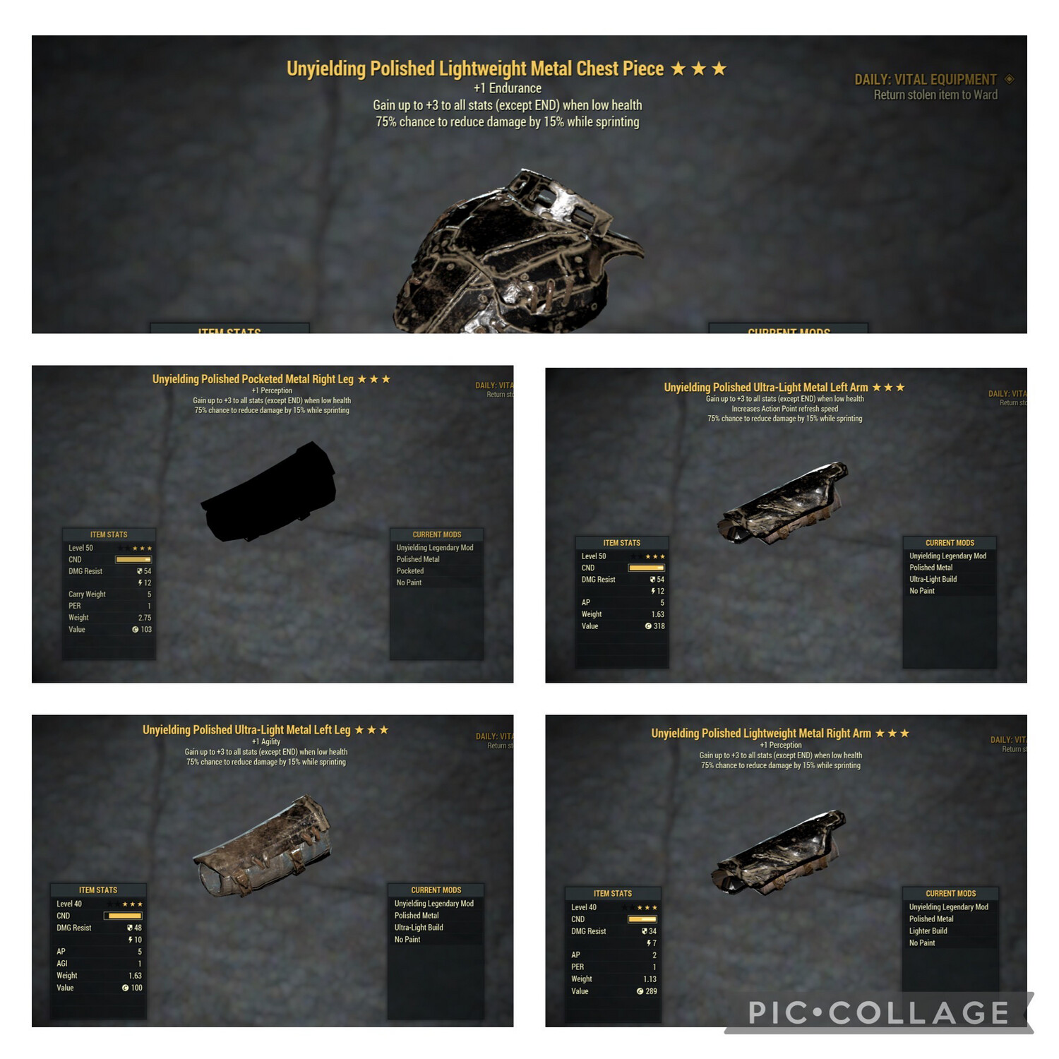 Unyielding Cavalier Metal Armor Full Set