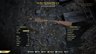 Legacy Two Shot Explosive Radium Rifle