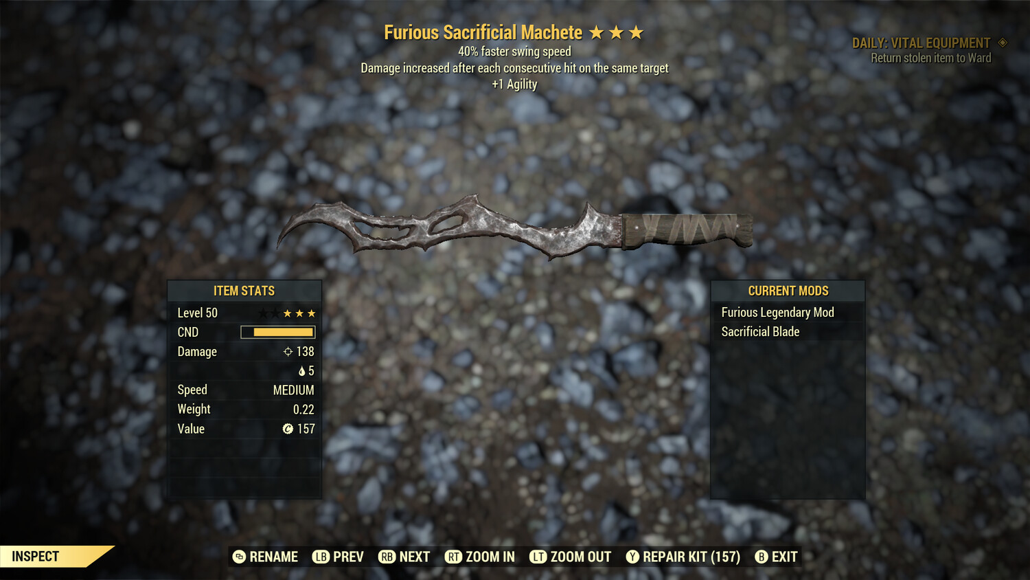 Furious SS/1A Sacrificial Machate