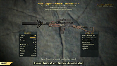 Legacy Junkie Explosive Radium Rifle