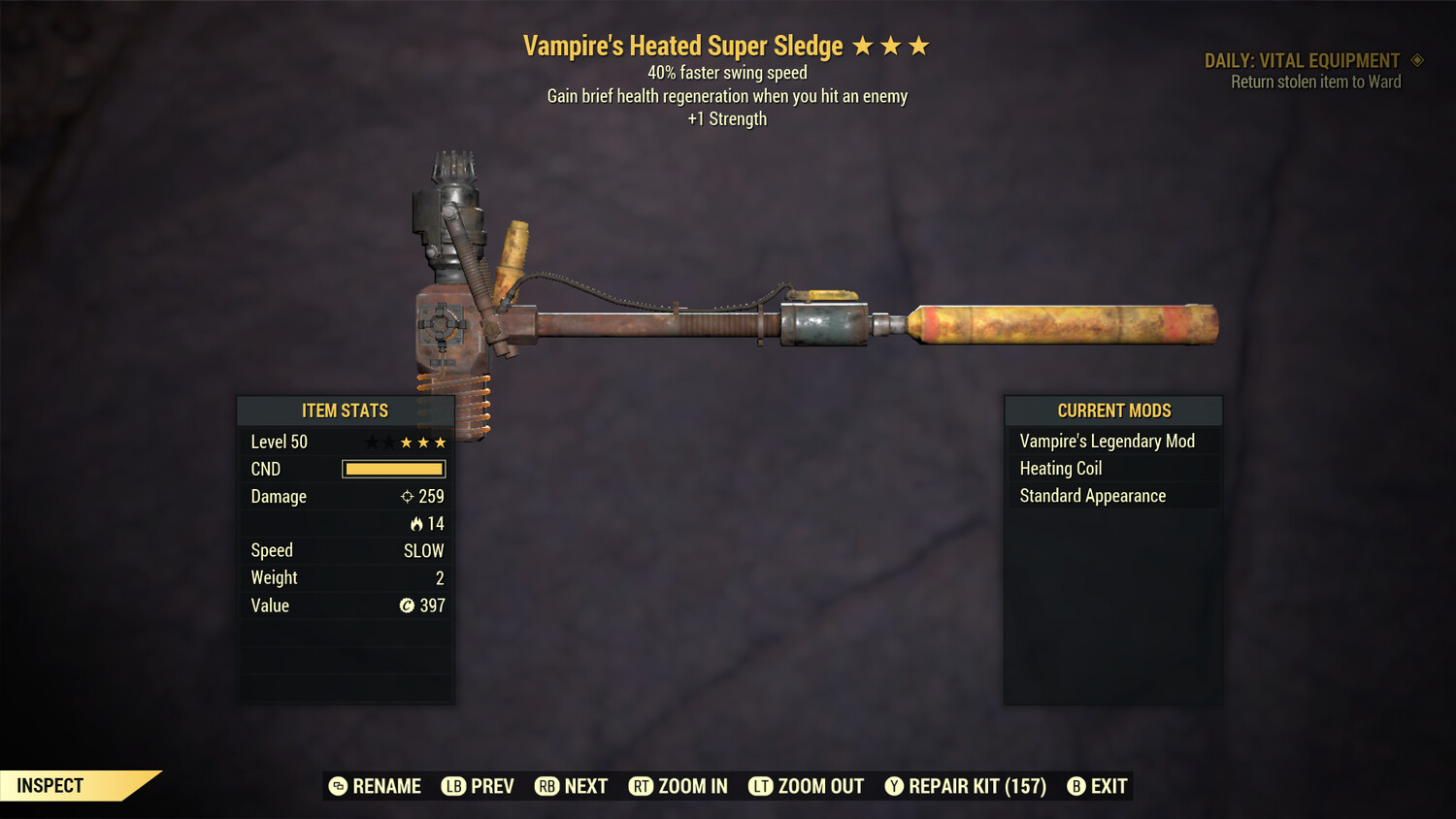 Vampire 1S/SS Super Sledge