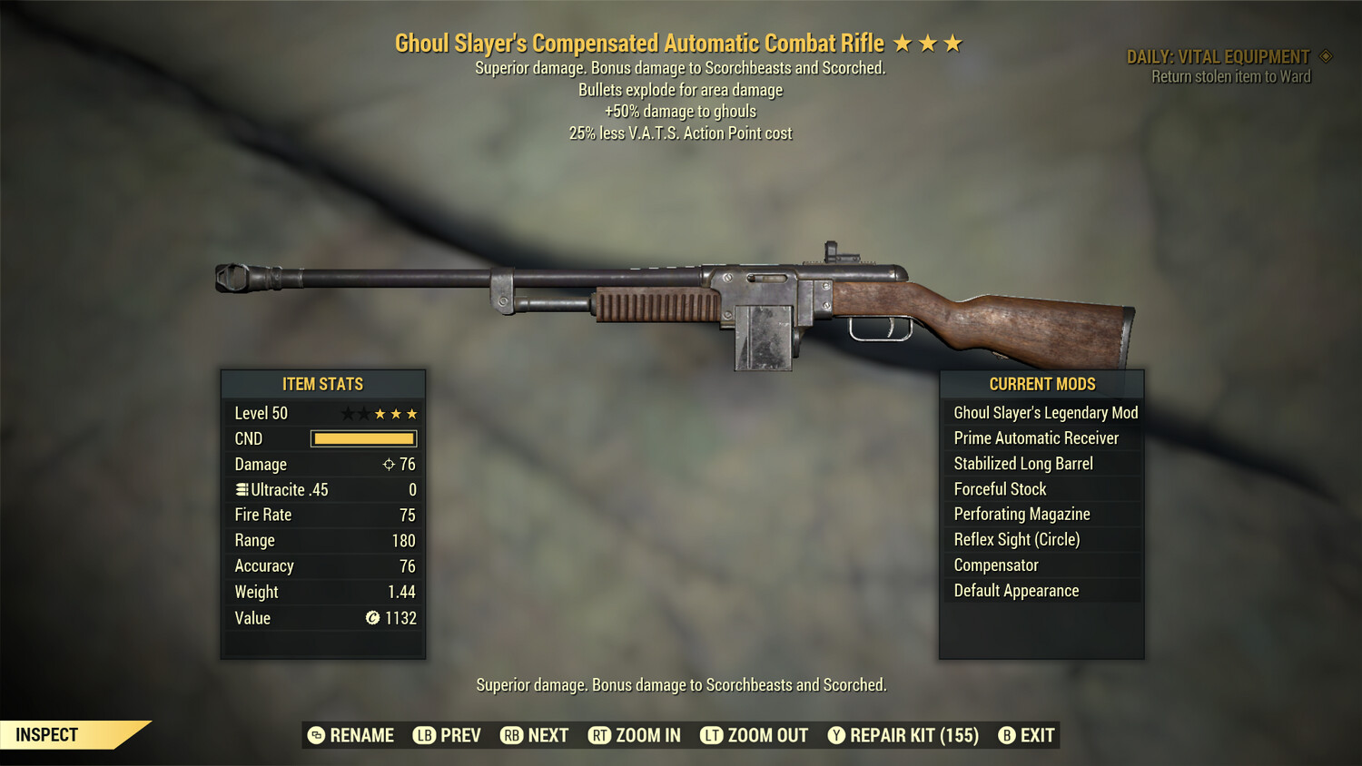 Ghoul Slayers Explosive 25 Combat Rifle