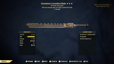 Executioners 1S/SS Assaultron Blade