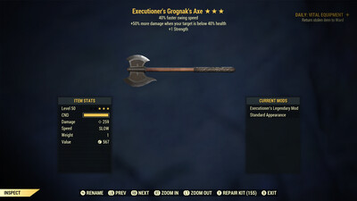 Executioners 1S/SS Grognak Axe