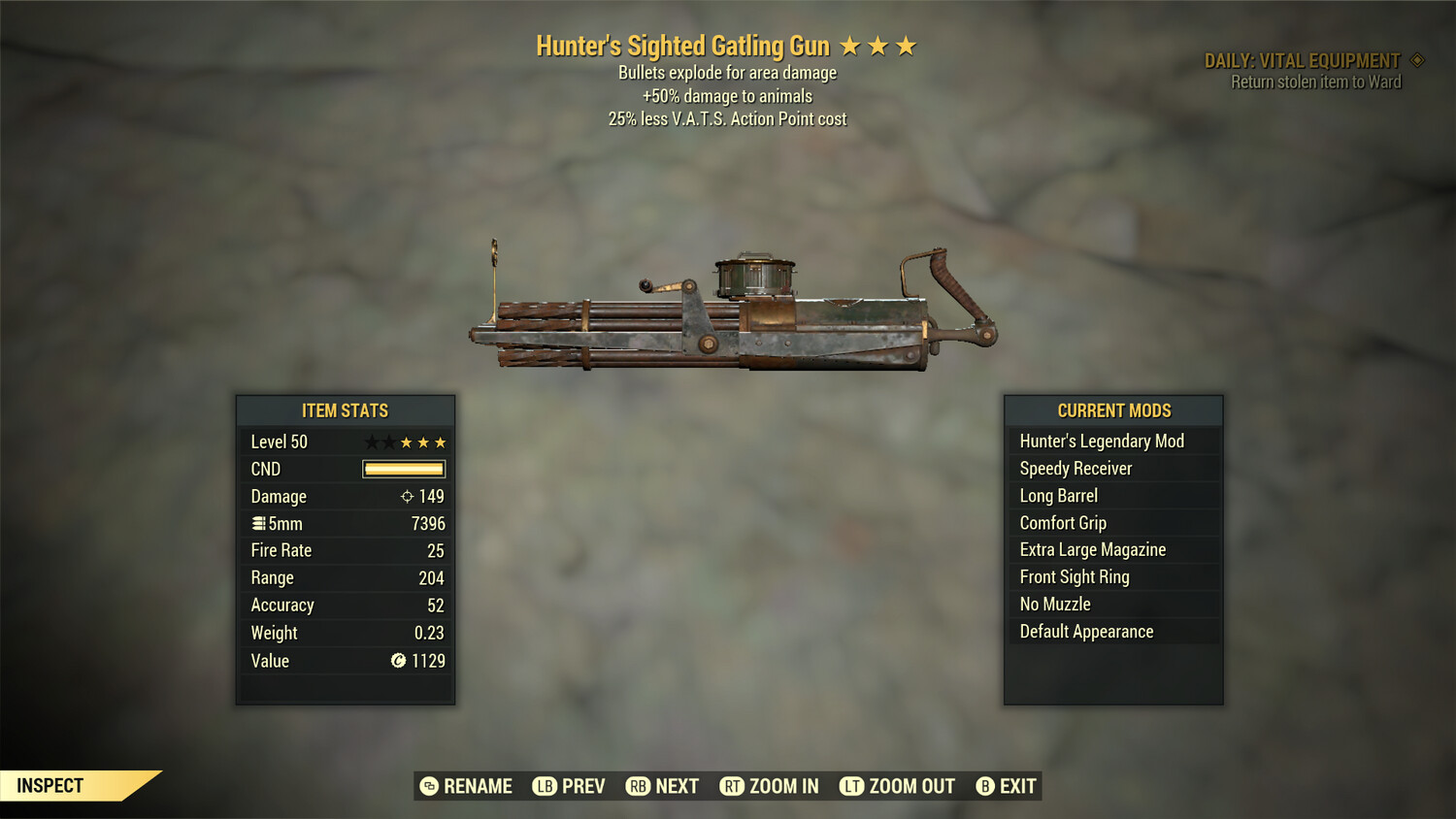 Hunters Explosive 25 Gatling Gun