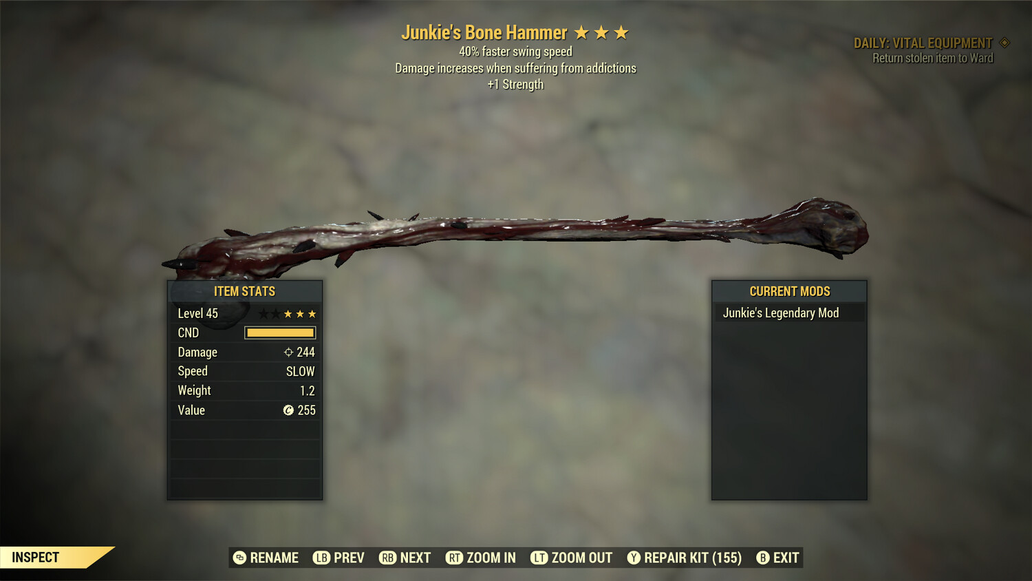 Junkie 1S/SS Bone Hammer