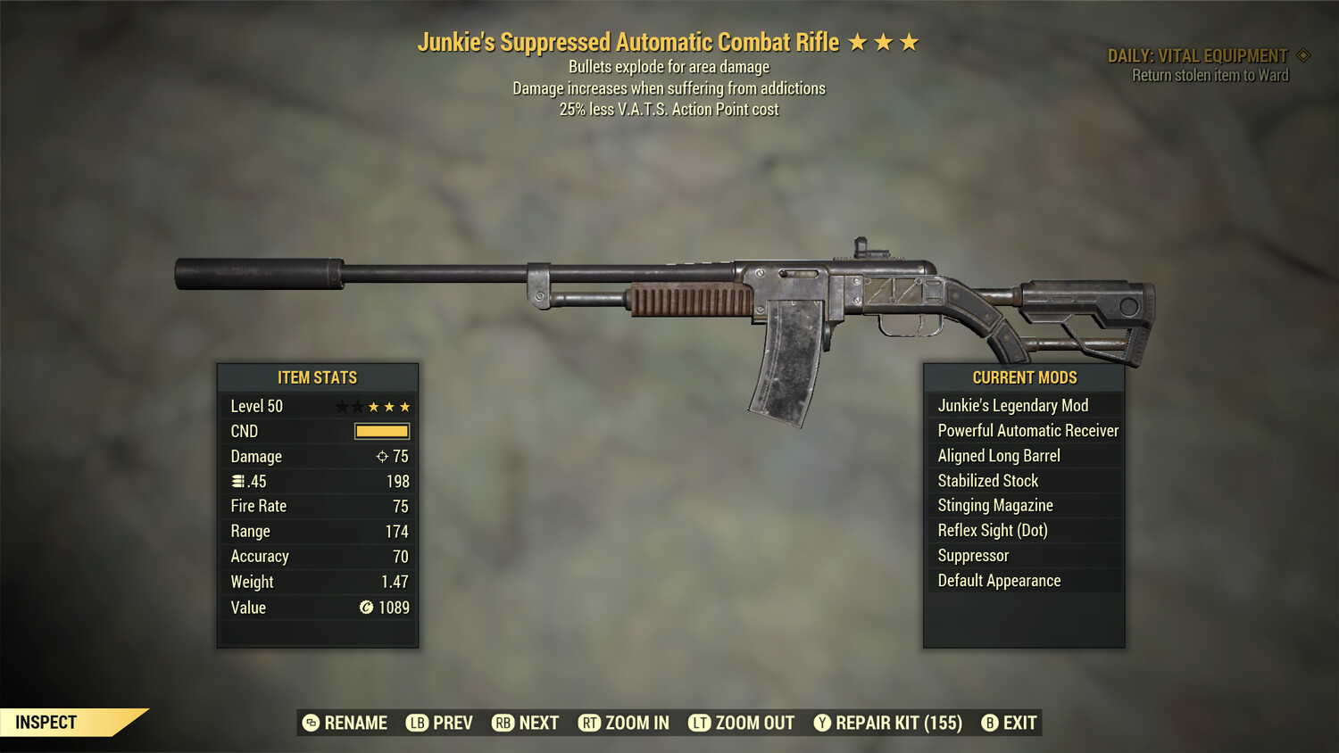 Junkie Explosive 25 Combat Rifle