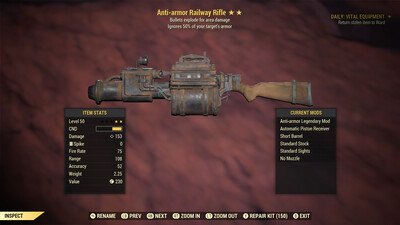 Unbreakable Anti Armor Explosive Railway Rifle