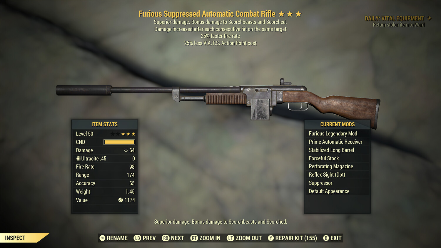 Furious 25/25 Combat Rifle