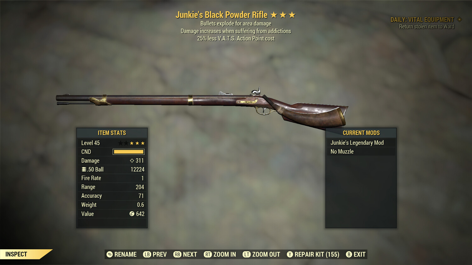 Junkie Explosive 25 Black Powder Rifle