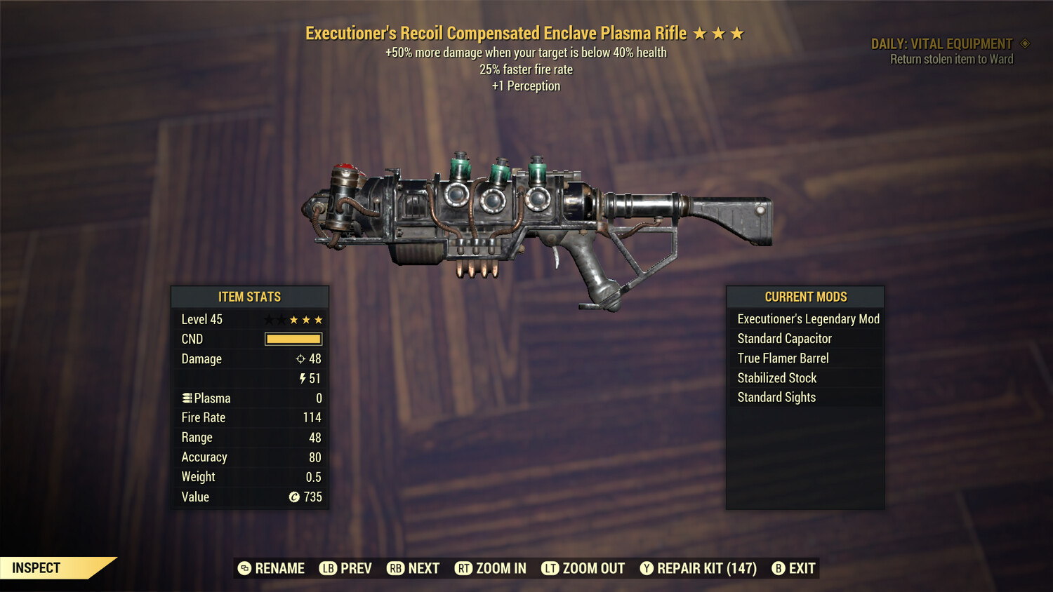 Executioners 25/1P Enclave Plasma Rifle With Flamer Mod