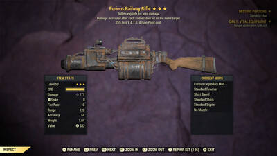Furious Explosive 25 Railway Rifle