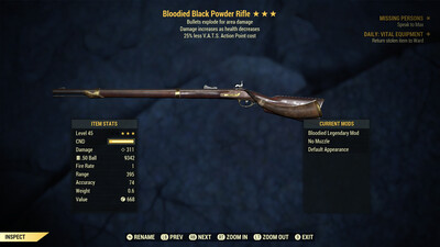 Bloodied Explosive 25 Black Powder Rifle