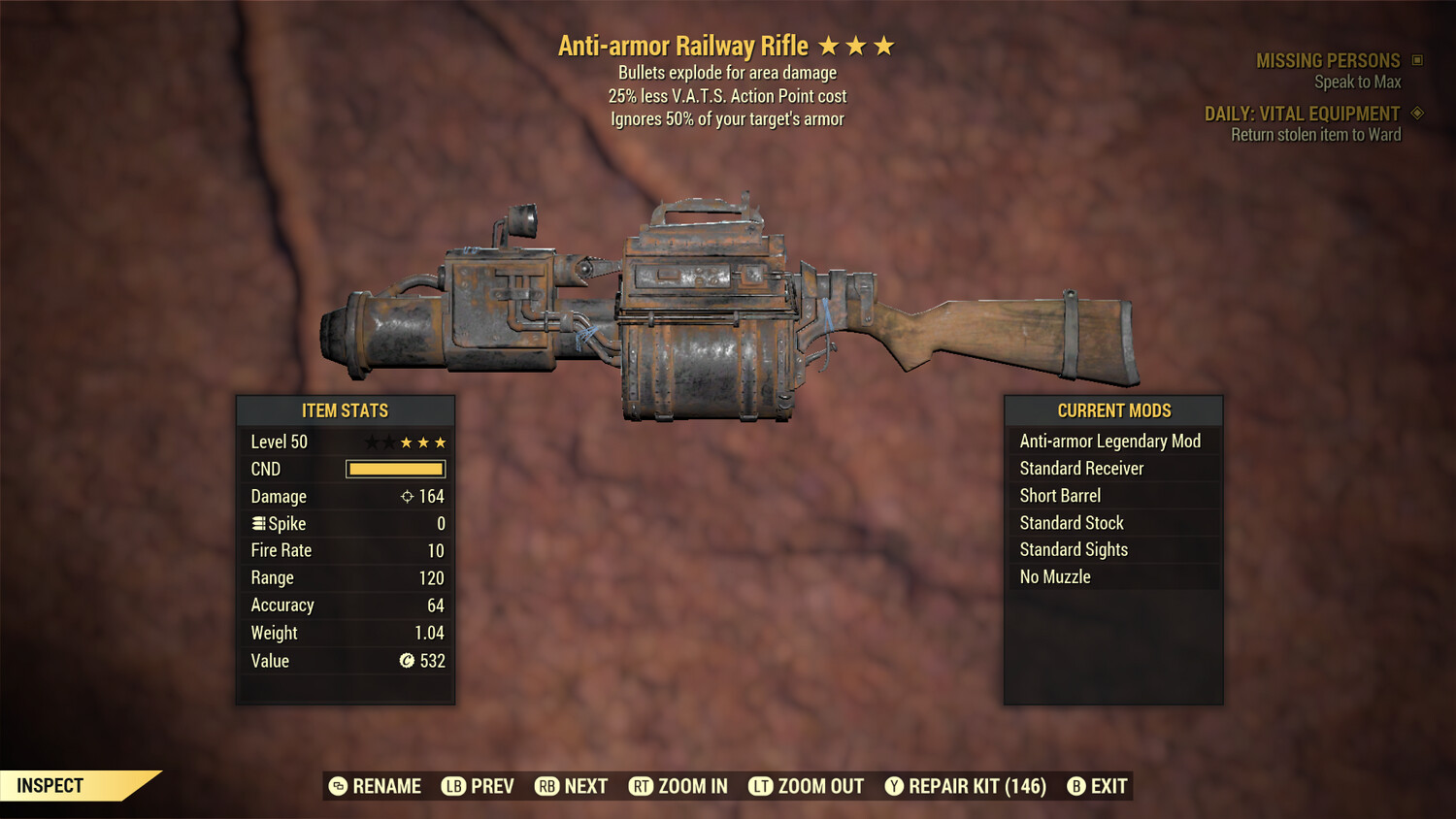 Anti Armor Explosive 25 Railway Rifle