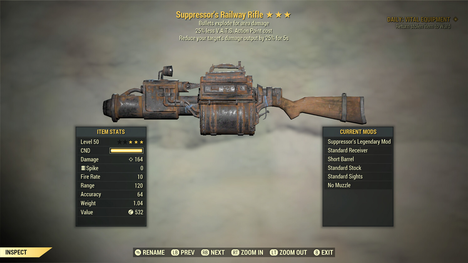 Suppressor Explosive 25 Railway Rifle