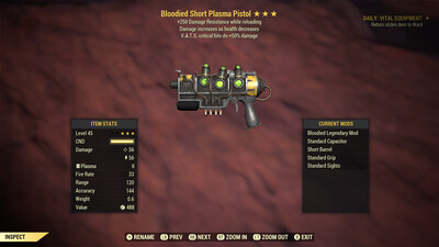 Unbreakable Bloodied 50/250 Plasma Pistol/Rifle (1 Of 1 Unbreakable Pair)