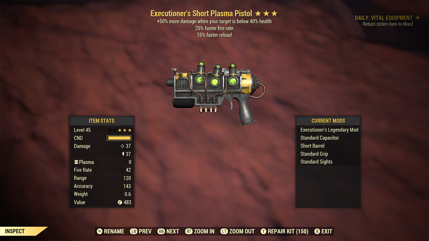 Unbreakable Executioners 25/15 Plasma Pistol/Rifle (1 Of 1 Unbreakable Pair)