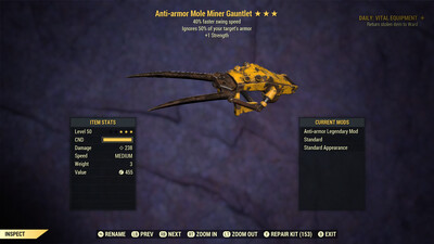 Anti Armor 1S/SS Mole Miner Gauntlet