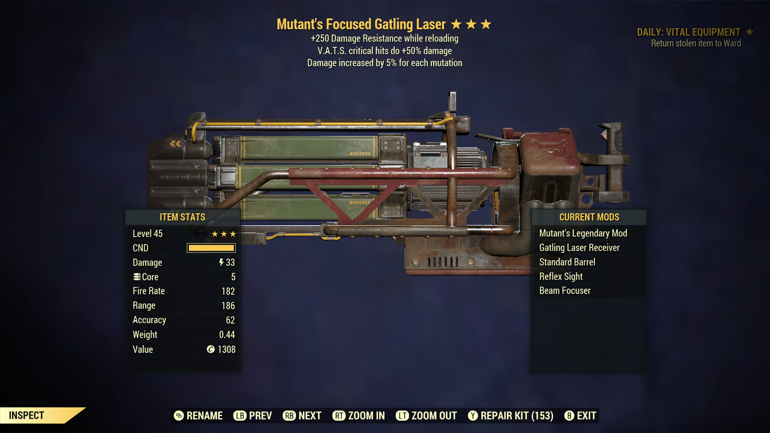 Mutant 50/250 Gatling Laser