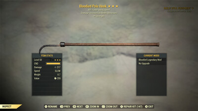 Bloodied 1S/SS Pole Hook