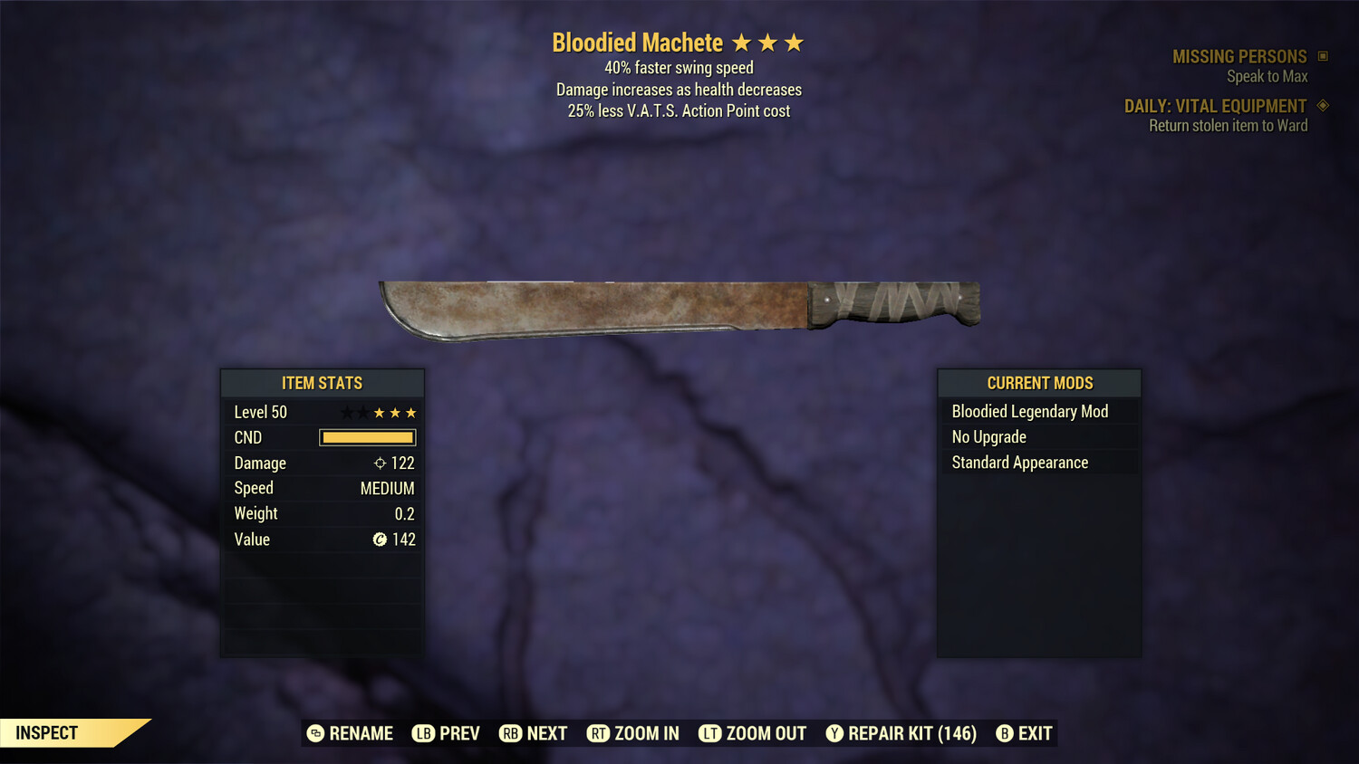 Bloodied SS/25 Machate