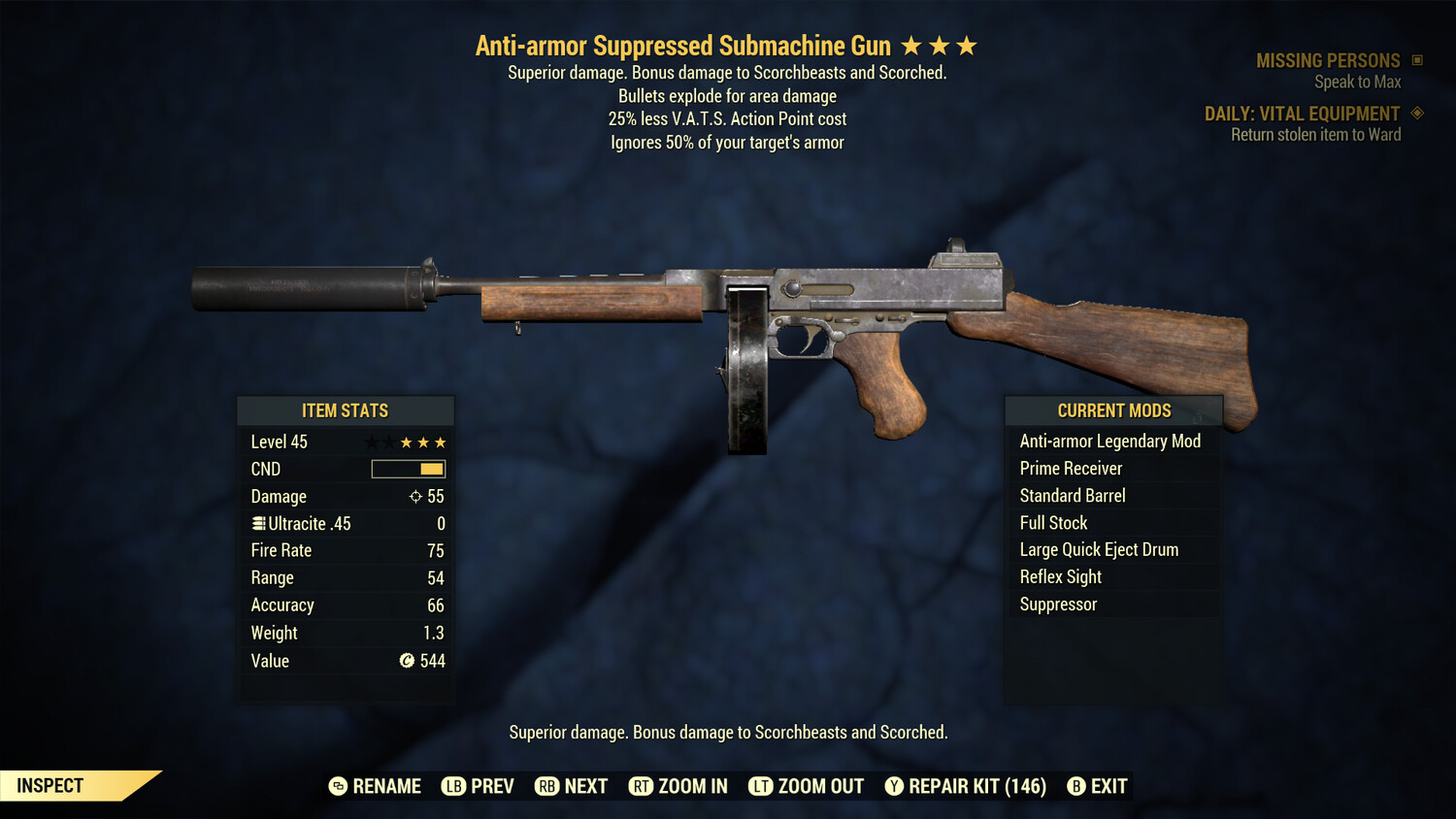 Anti Armor Explosive 25 Submachine Gun