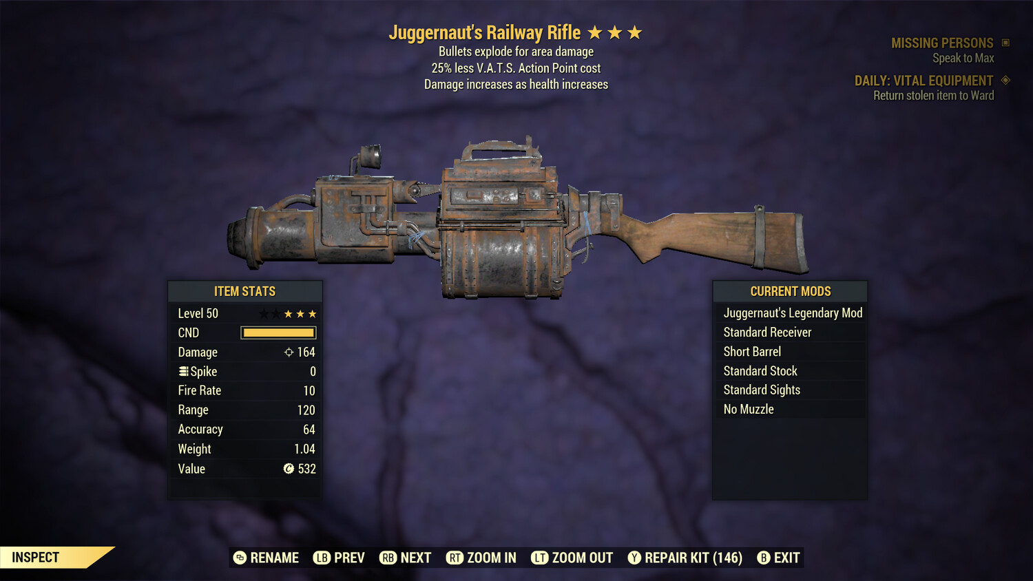Juggernaut Explosive 25 Railway Rifle