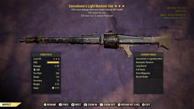 Executioners 25/25 Light Machine Gun