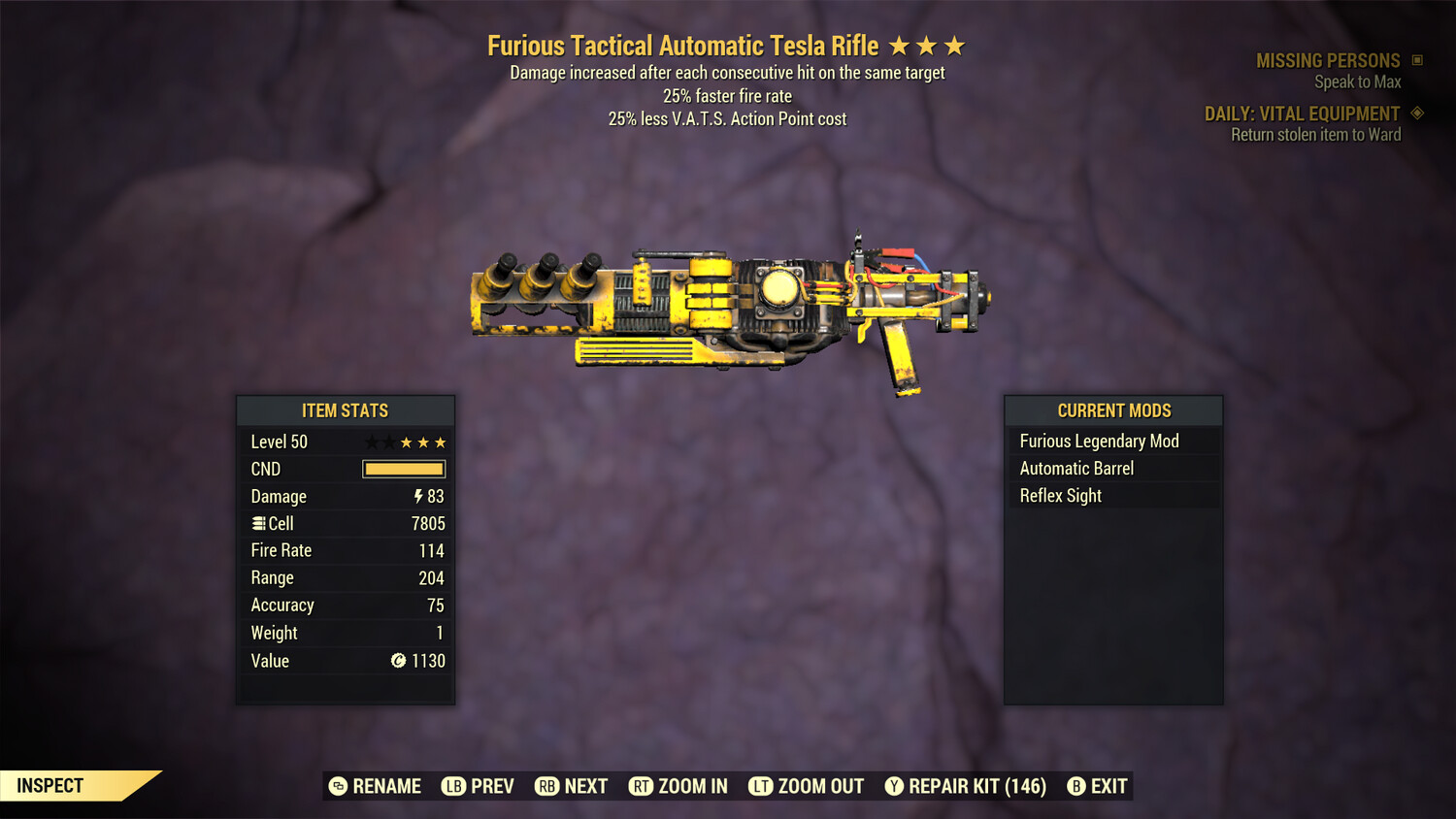 Furious 25/25 Tesla Rifle