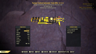 Furious 25/25 Tesla Rifle