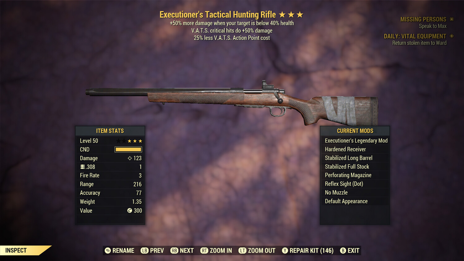 Executioners 50/25 Hunting Rifle