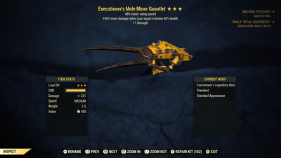 Executioners SS/1S Mole Miner Gauntlet