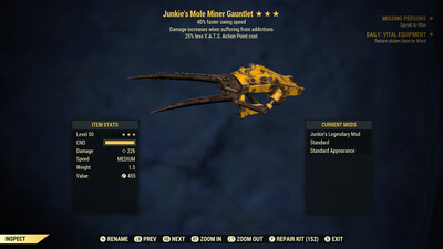 Junkie SS/25 Mole Miner Gauntlet