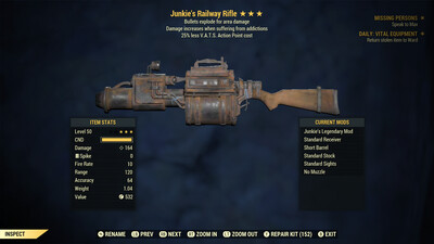 Junkie Explosive 25 Railway Rifle