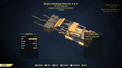 Mutant 1S/SS Power Fist