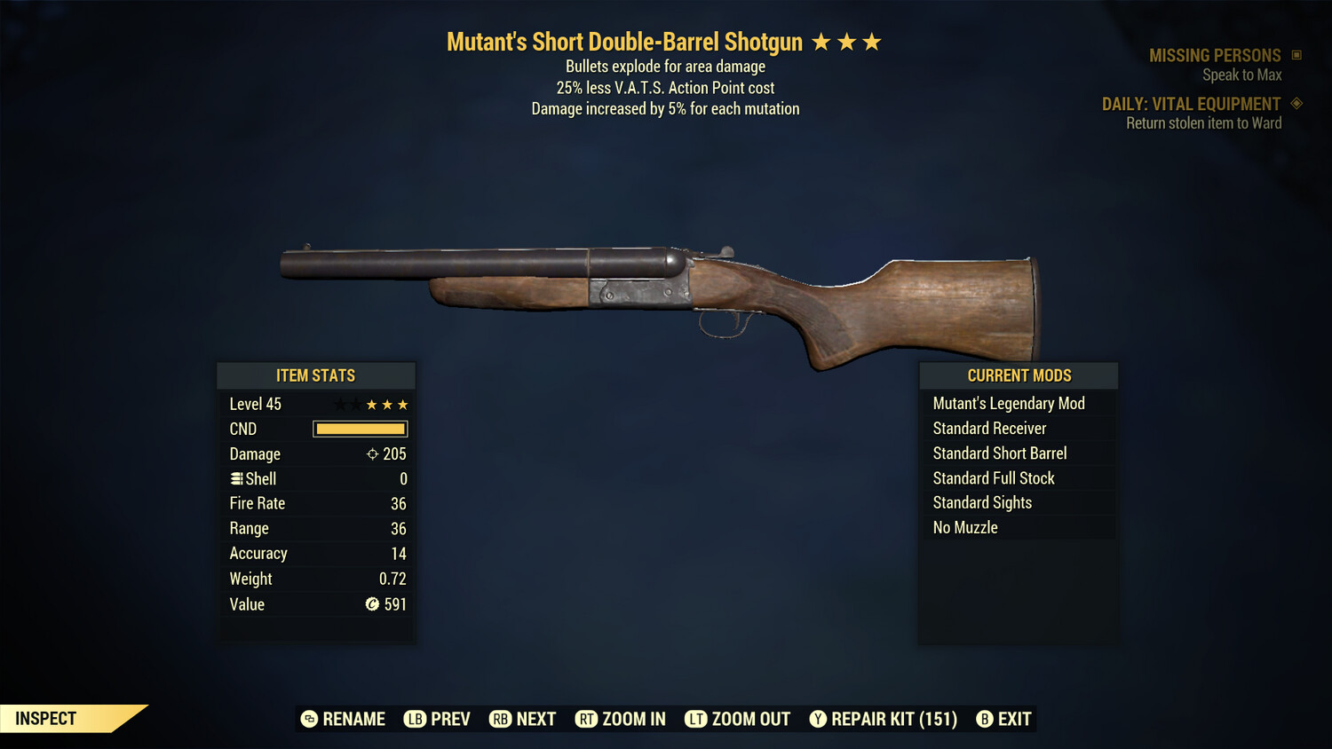 Mutant Explosive 25 Double Barrel Shotgun 