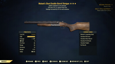 Mutant Explosive 25 Double Barrel Shotgun 