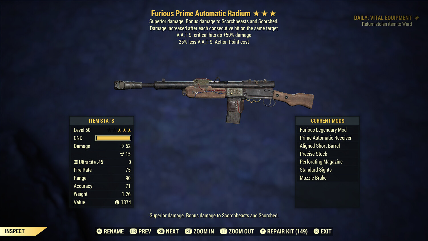 Furious 50/25 Radium Rifle