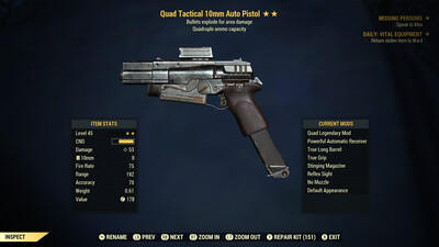 Quad Explosive 10mm Pistol