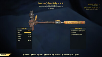 Suppressor 1S/SS Super Sledge