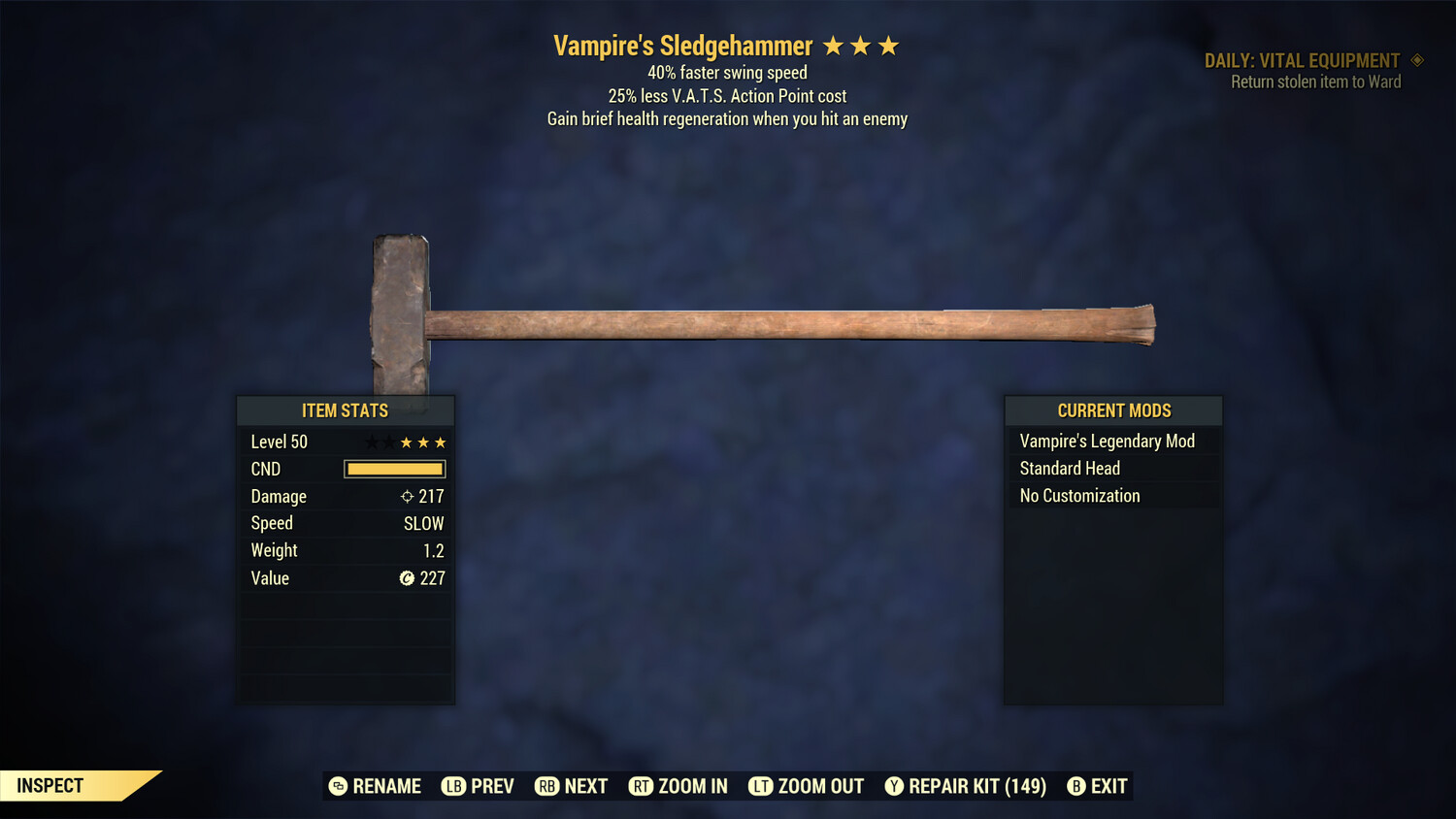 Vampire SS/25 Sledgehammer