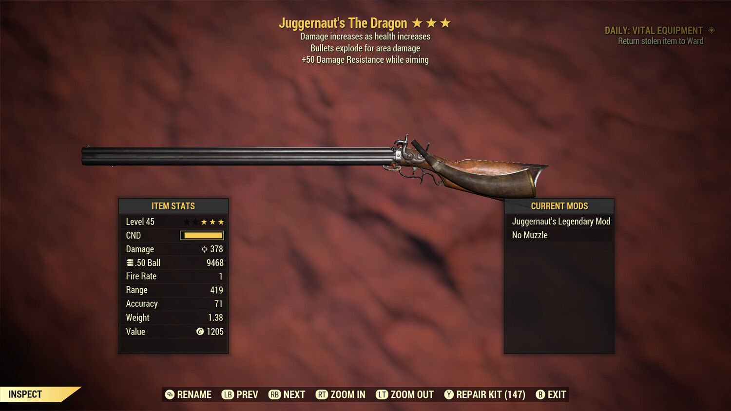 Legacy Juggernaut Explosive 50 The Dragon (rerolled)