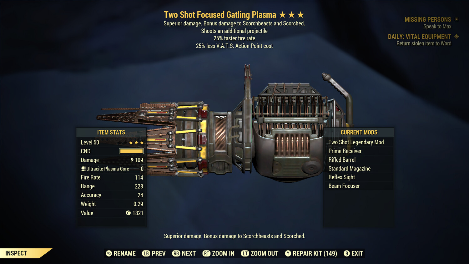 Two Shot 25/25 Gatling Plasma