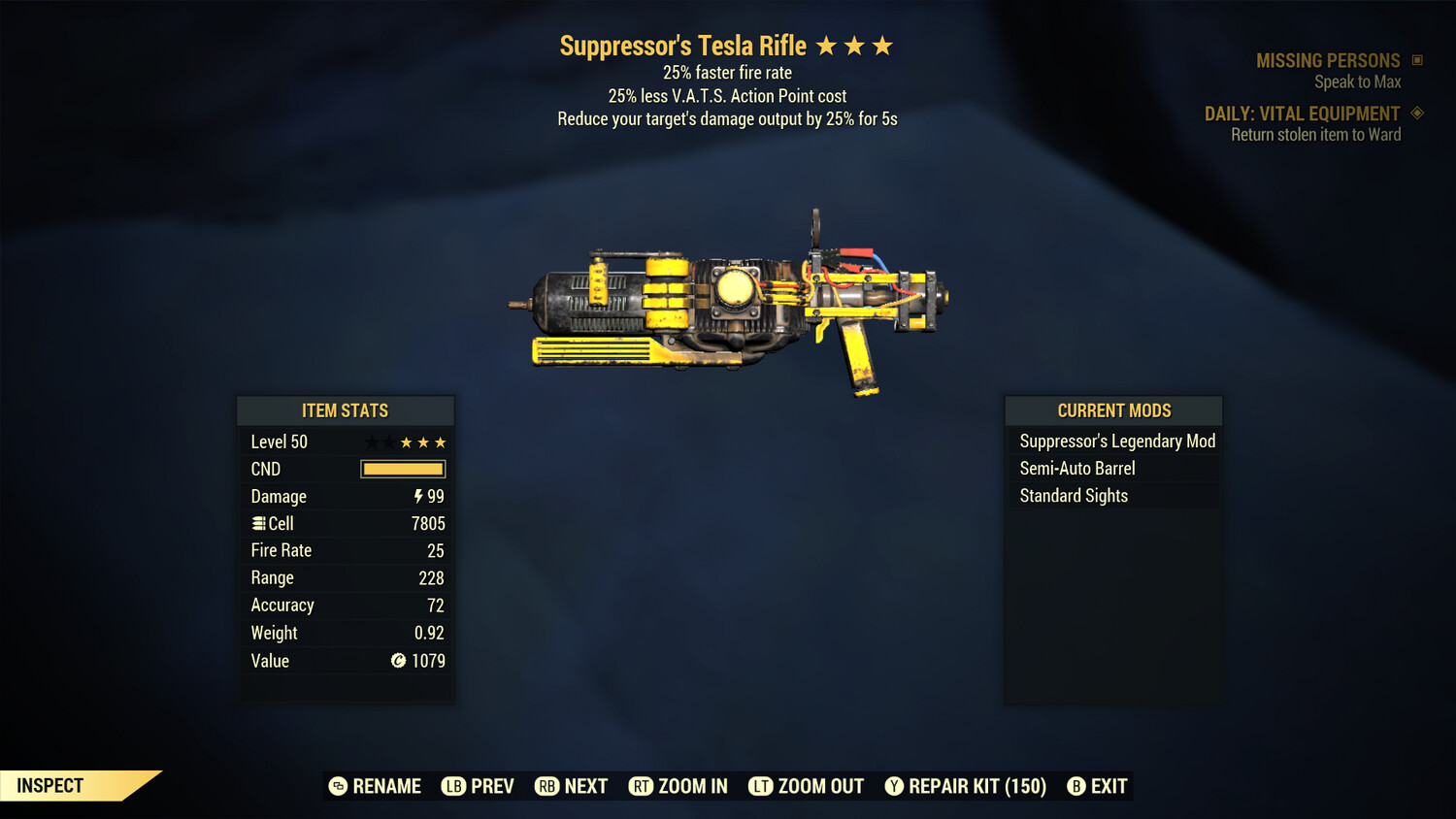 Suppressors 25/25 Tesla Rifle