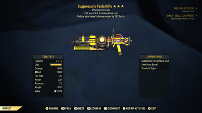 Suppressors 25/25 Tesla Rifle