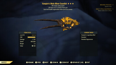 Vampire SS/25 Mole Miner Gauntlet