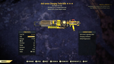 Legacy Anti Armor 25/25 Tesla Lobber