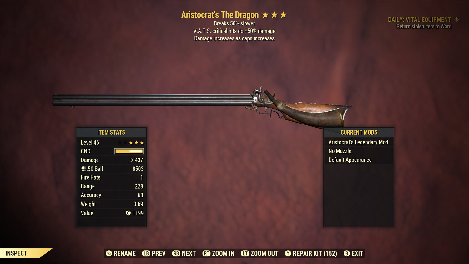 Aristocrat 50/Durability The Dragon